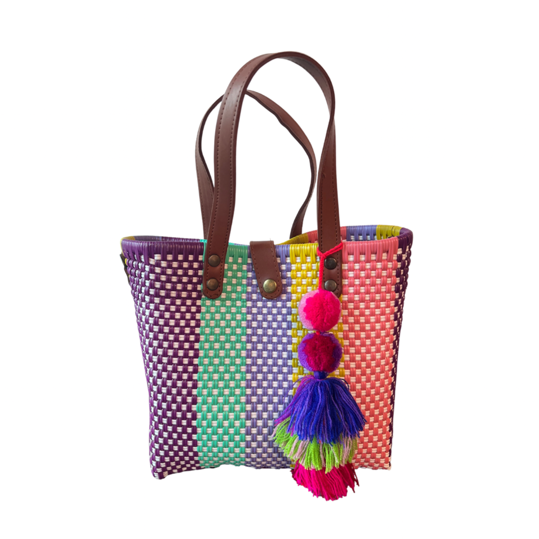 Mexican Tote Bag. Recycled Plastic Bag. Mexican Bag With 